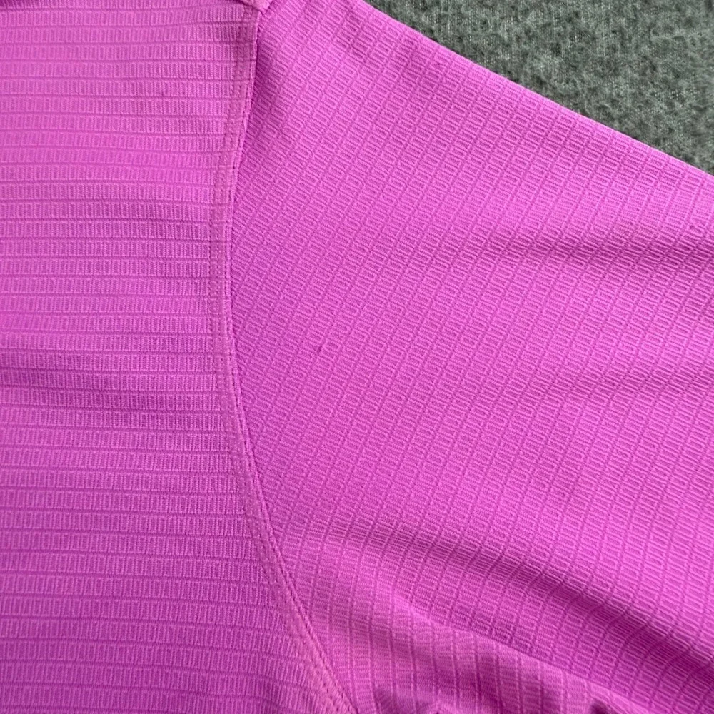 Adidas Golf Polo Shirt Men's XL Pink Climalite Short Sleeve Textured Performance
